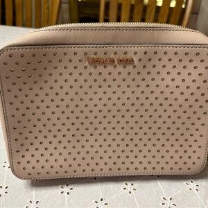 Michael Kors Pink Perforated Crossbody Bag